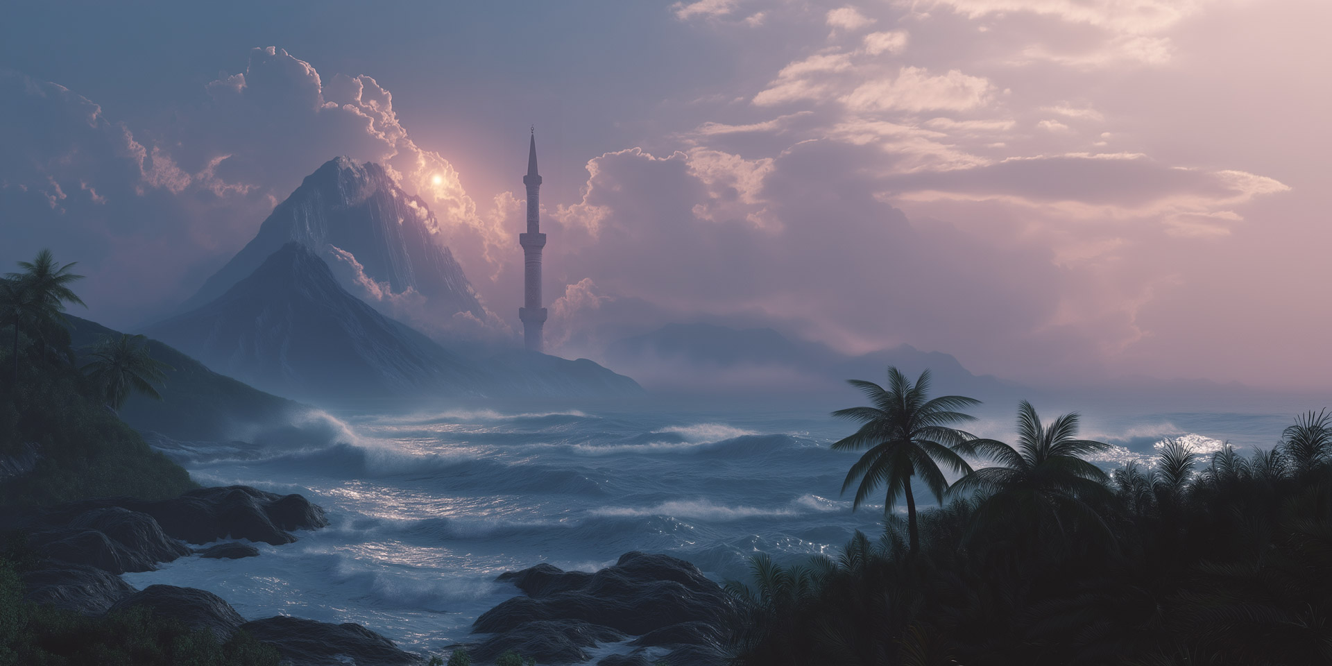 dinosaurs and waterfalls